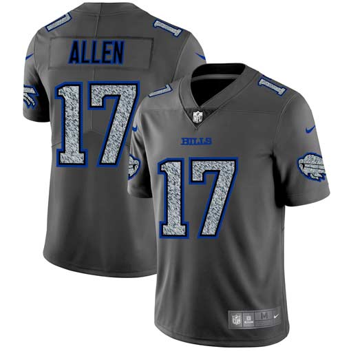 Buffalo Bills #17 Josh Allen 2019 Gray Fashion Static Jersey