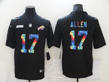 Buffalo Bills #17 Josh Allen 2020 Black Crucial Catch Jersey