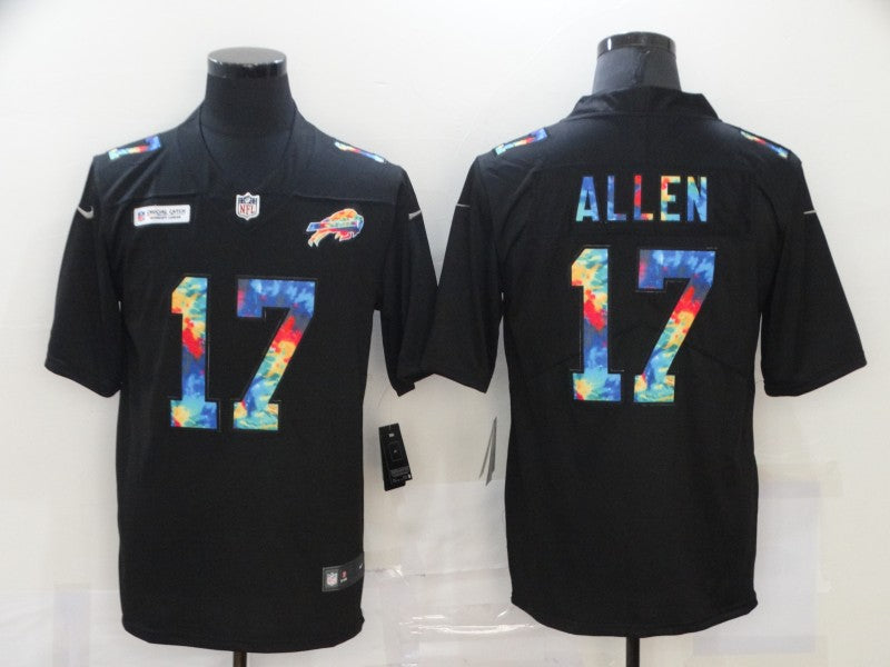Buffalo Bills #17 Josh Allen 2020 Black Crucial Catch Jersey