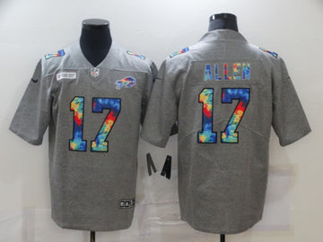 Buffalo Bills #17 Josh Allen 2020 Grey Crucial Catch Jersey