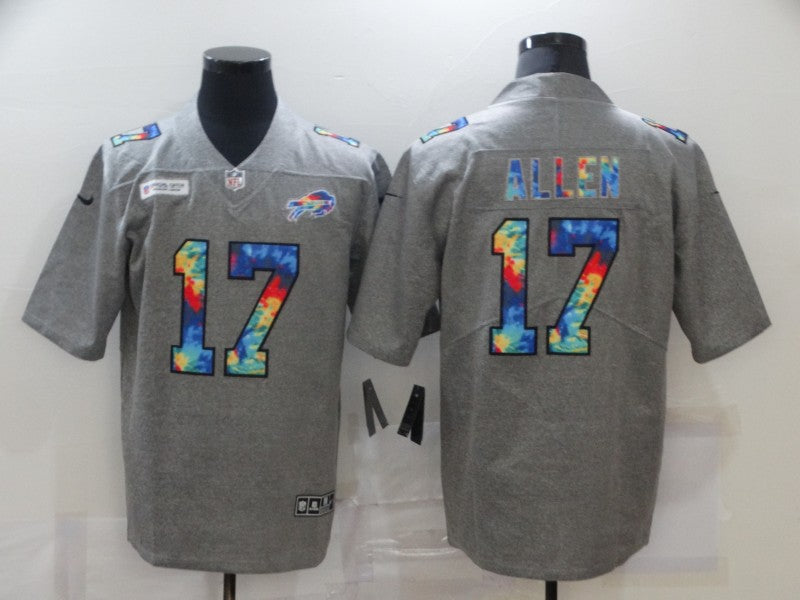 Buffalo Bills #17 Josh Allen 2020 Grey Crucial Catch Jersey
