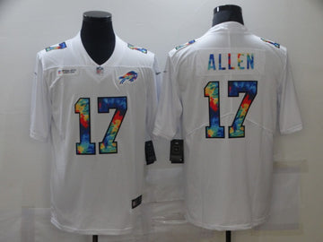 Buffalo Bills #17 Josh Allen 2020 White Crucial Catch Jersey