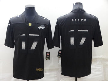 Buffalo Bills #17 Josh Allen Black Shadow Jersey
