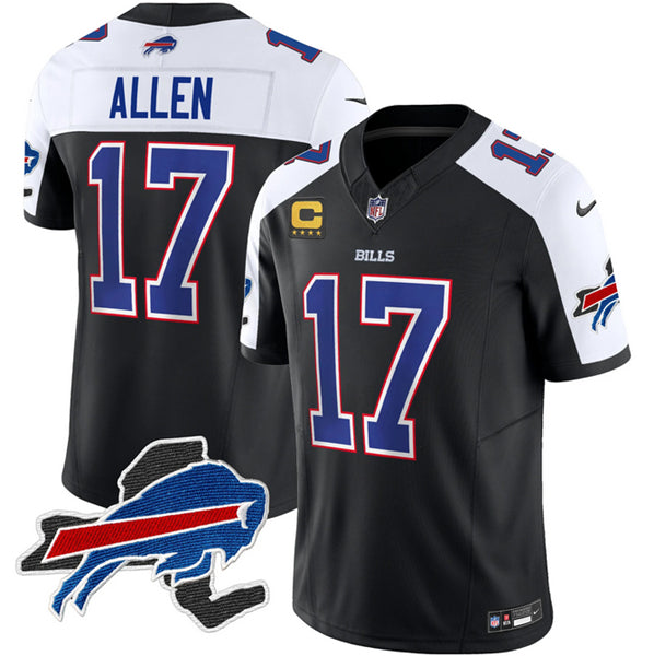Josh Allen Buffalo Bills black-white FUSE jersey
