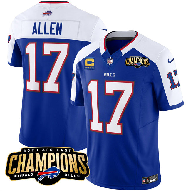 Josh Allen Buffalo Bills blue-white FUSE jersey