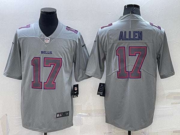 Buffalo Bills #17 Josh Allen Gray Atmosphere Fashion Jersey