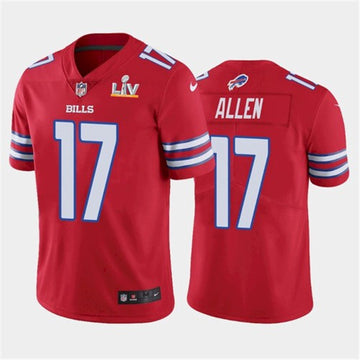 Buffalo Bills #17 Josh Allen Red 2021 Super Bowl LV Jersey