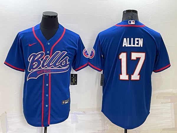 Buffalo Bills #17 Josh Allen Royal Baseball Jersey