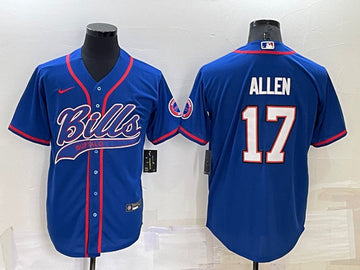 Buffalo Bills #17 Josh Allen Royal Baseball Jersey