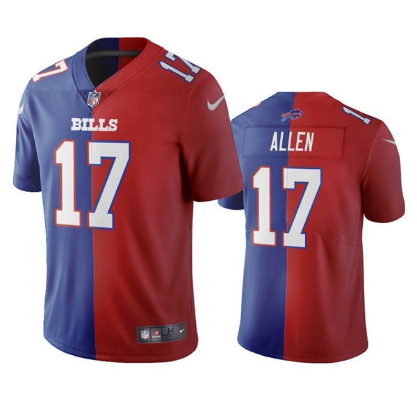 Buffalo Bills #17 Josh Allen Royal & Red Jersey