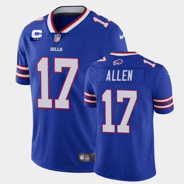 Buffalo Bills #17 Josh Allen Royal With C Patch Jersey
