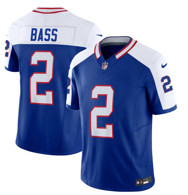 Tyler Bass Buffalo Bills blue-white FUSE jersey