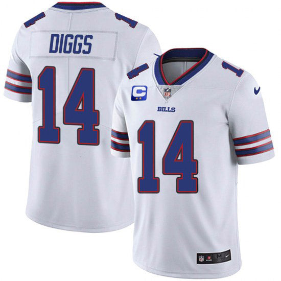 Buffalo Bills 2022 #14 Stefon Diggs White With 2-star C Patch Jersey