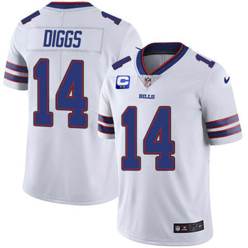 Buffalo Bills 2022 #14 Stefon Diggs White With 2-star C Patch Jersey