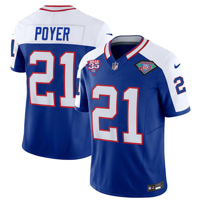 Jordan Poyer Buffalo Bills blue-white FUSE jersey