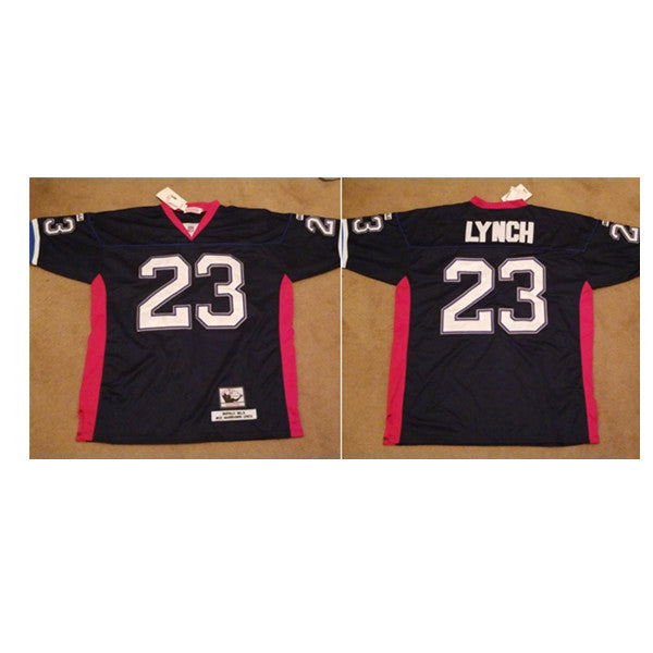 Buffalo Bills #23 Marshawn Lynch Black Mitchell and Ness Throwback Jersey