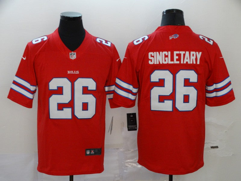 Buffalo Bills #26 Devin Singletary Red Jersey