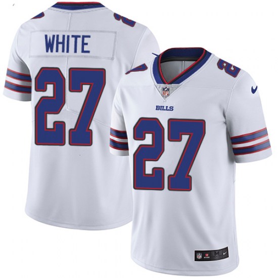 Buffalo Bills #27 Tredavious White White Jersey