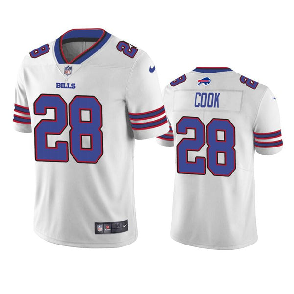 Buffalo Bills #28 James Cook White Jersey