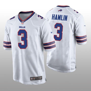 Buffalo Bills #3 Damar Hamlin White Game Jersey