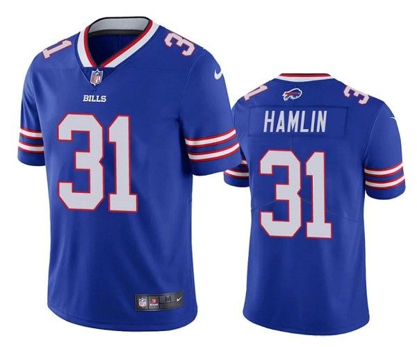 Buffalo Bills #31 Damar Hamlin Blue Jersey