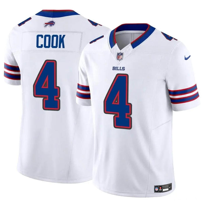 James Cook Buffalo Bills white FUSE jersey