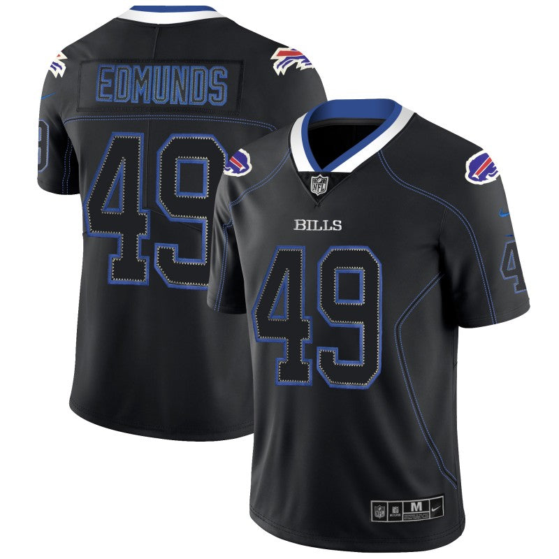 Buffalo Bills #49 Tremaine Edmunds Black 2018 Lights Out Color Rush Jersey