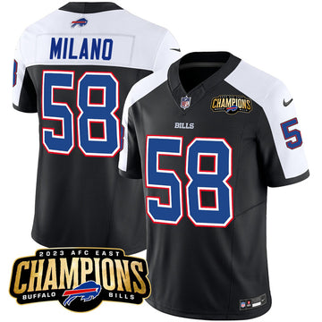 Matt Milano Buffalo Bills black-white FUSE jersey