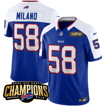 Matt Milano Buffalo Bills blue-white FUSE jersey