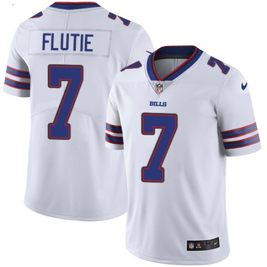 Buffalo Bills #7 Doug Flutie White Jersey