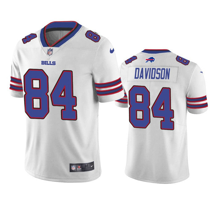 Buffalo Bills #84 Zach Davidson White Jersey