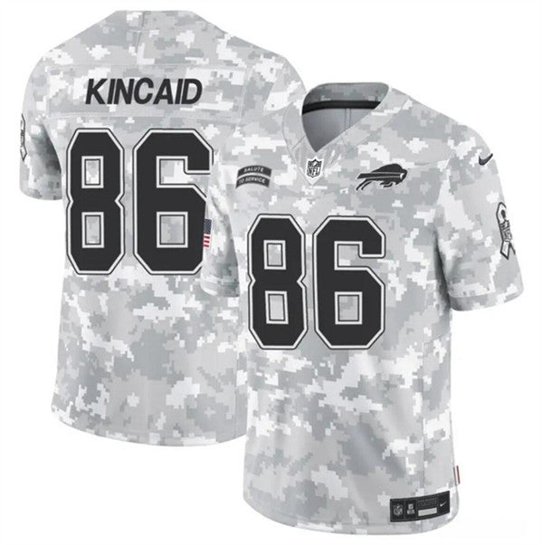Dalton Kincaid Buffalo Bills camo Salute To Service jersey
