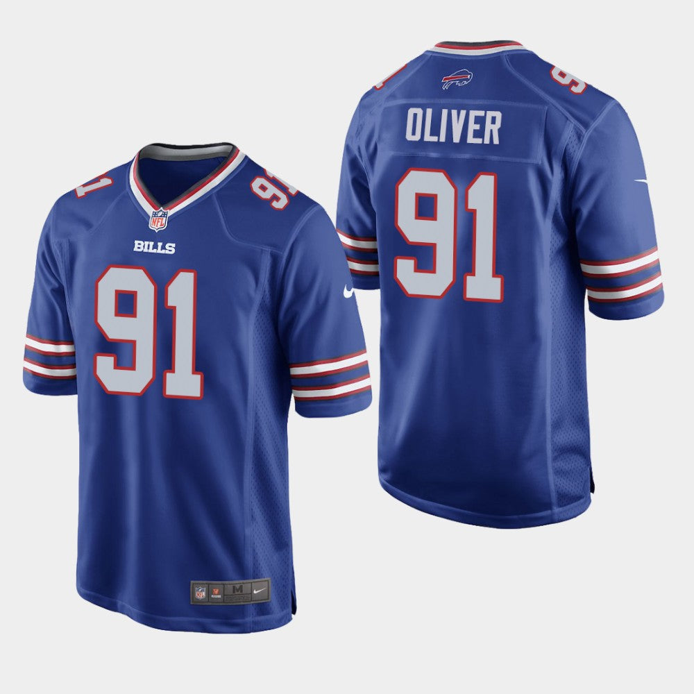 Buffalo Bills #91 Ed Oliver Blue Jersey