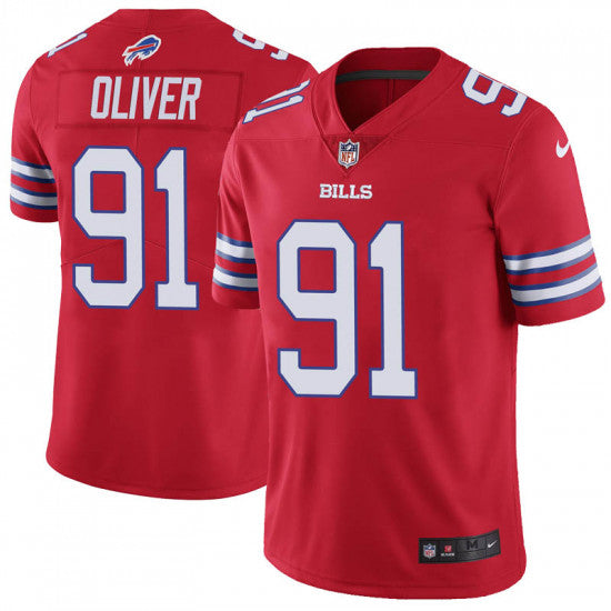 Buffalo Bills #91 Ed Oliver Red Jersey