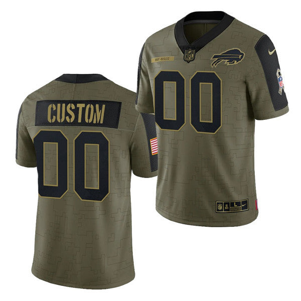 Buffalo Bills 2021 Olive Salute To Service Jersey