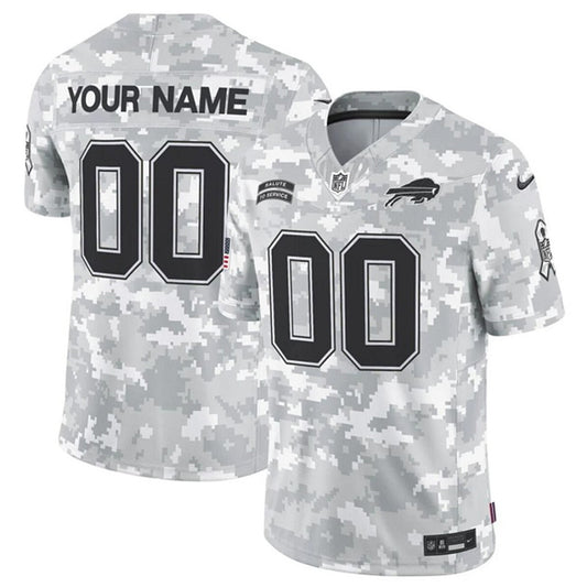 Buffalo Bills Custom Arctic Camo 2024 FUSE Salute To Service Jersey