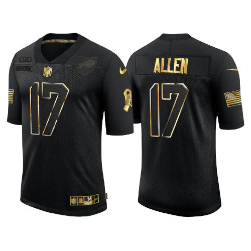 Buffalo Bills Custom Black-Gold Salute to Service Jersey