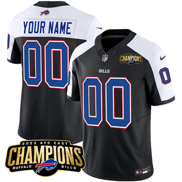 Custom Buffalo Bills black-white FUSE jersey