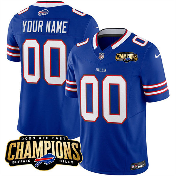 Buffalo Bills Custom Blue 2023 FUSE AFC East Champions Ptach Jersey