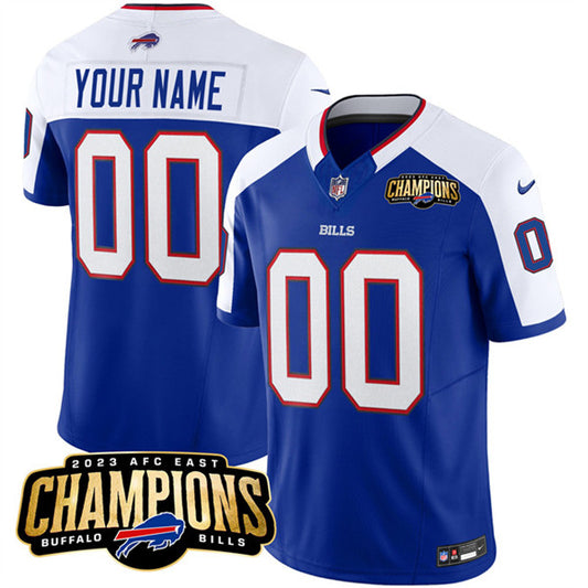 Buffalo Bills Custom Blue-White 2023 FUSE AFC East Champions Ptach Jersey