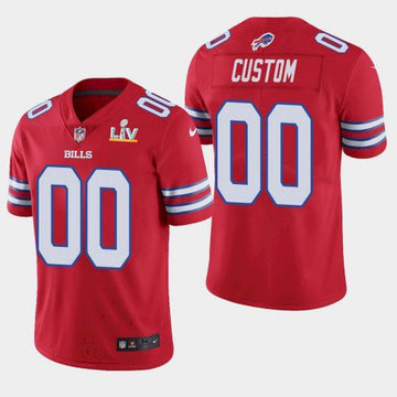 Buffalo Bills Custom Red 2021 Super Bowl LV Jersey
