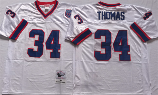 Custom Buffalo Bills white Throwback jersey