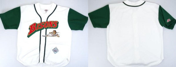 Custom Buffalo Bisons white jersey