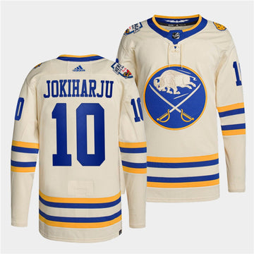 Henri Jokiharju Buffalo Sabres cream Heritage jersey