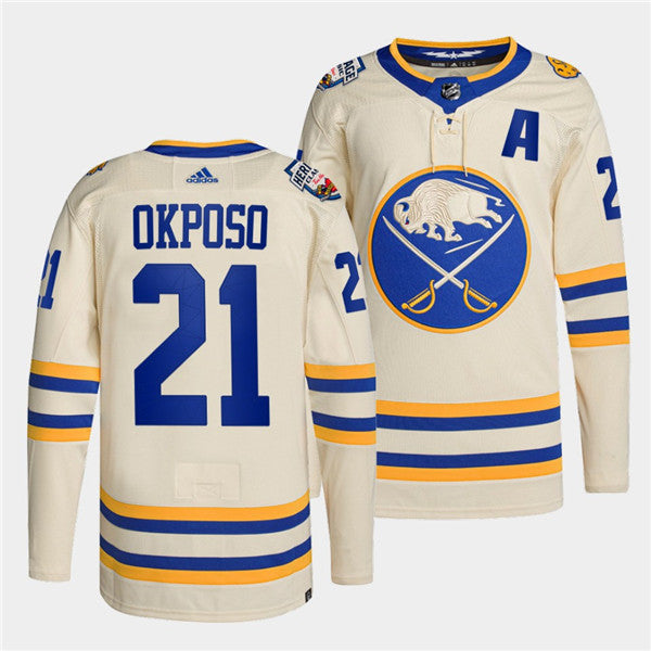 Kyle Okposo Buffalo Sabres cream Heritage jersey