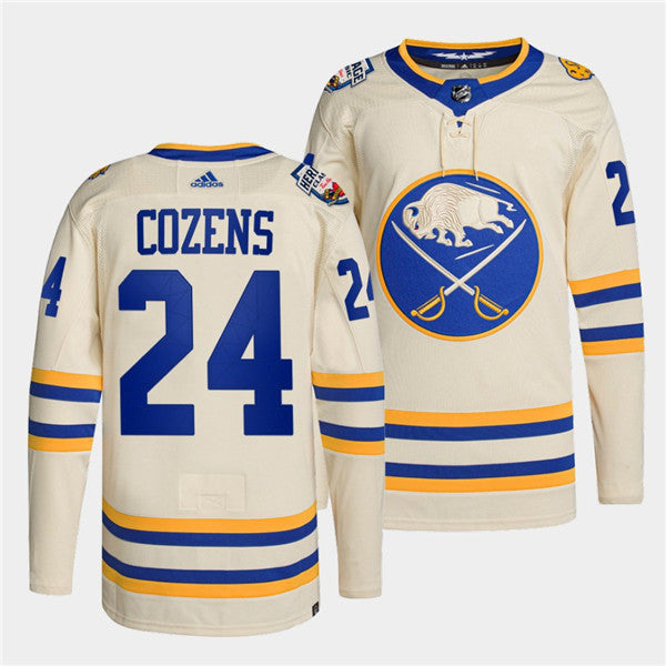 Dylan Cozens Buffalo Sabres cream Heritage jersey