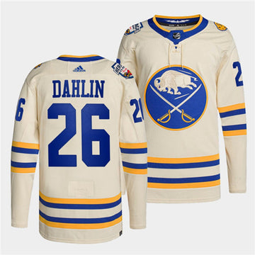 Rasmus Dahlin Buffalo Sabres cream Heritage jersey