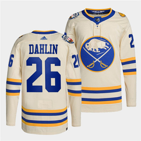 Rasmus Dahlin Buffalo Sabres cream Heritage jersey