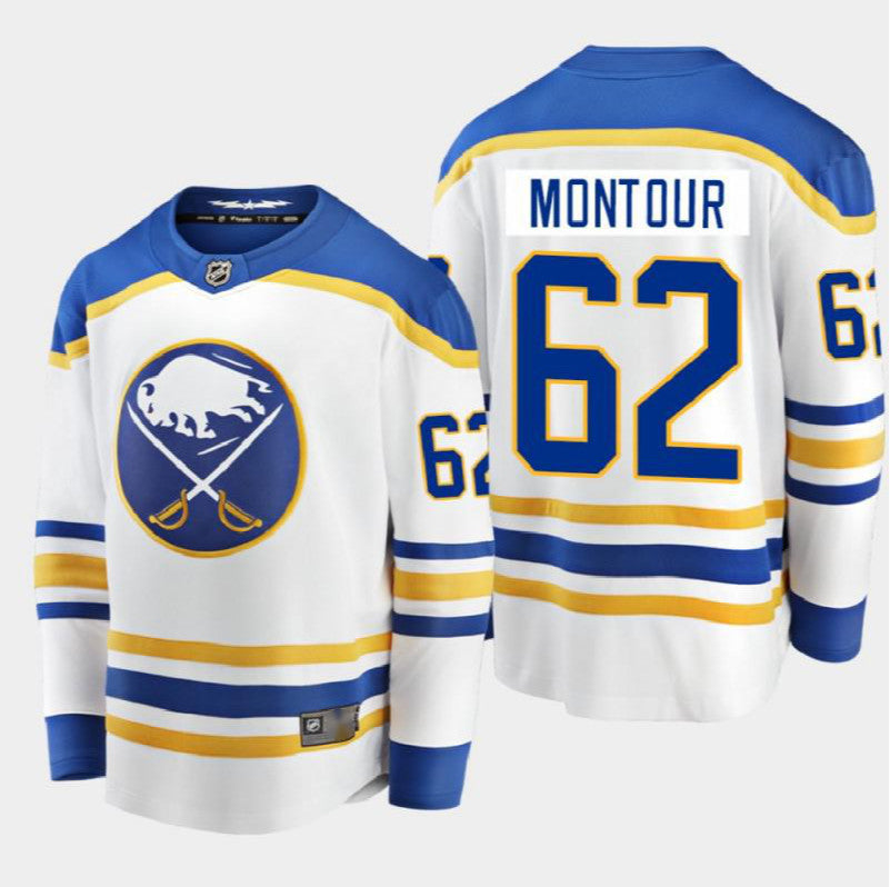 Brandon Montour Buffalo Sabres white Away jersey