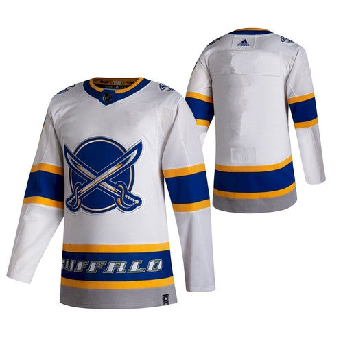Custom Buffalo Sabres white Reverse Retro jersey